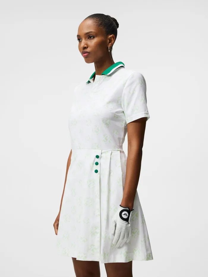 Women Katherine Dress White Sphere Dot JLindeberg Dresses