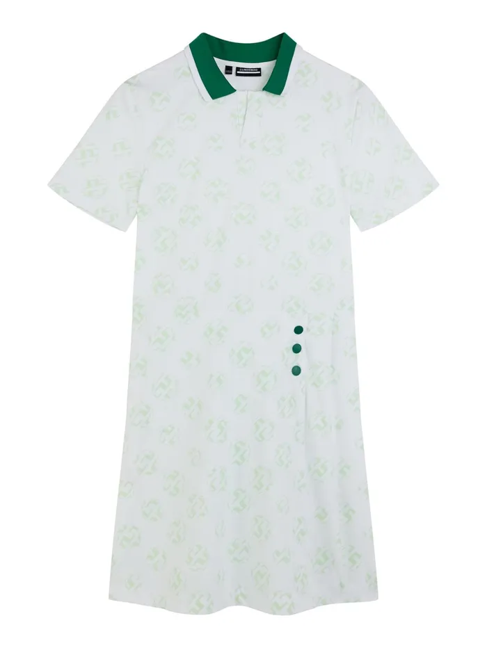 Women Katherine Dress White Sphere Dot JLindeberg Dresses Women Katherine Dress White Sphere Dot JLindeberg Dresses