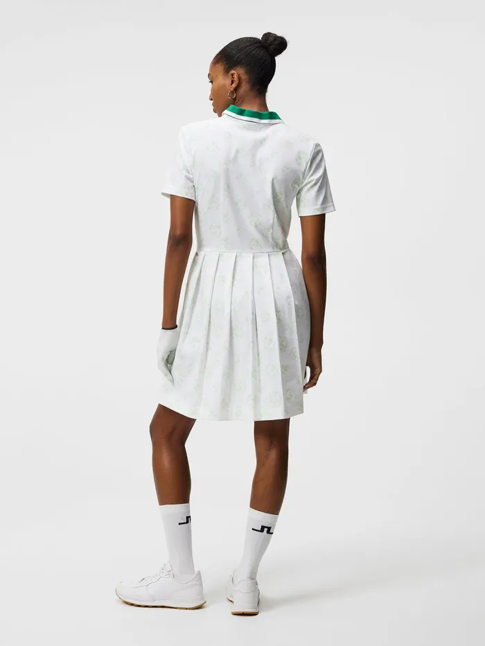 Women Katherine Dress White Sphere Dot JLindeberg Dresses Women Katherine Dress White Sphere Dot JLindeberg Dresses