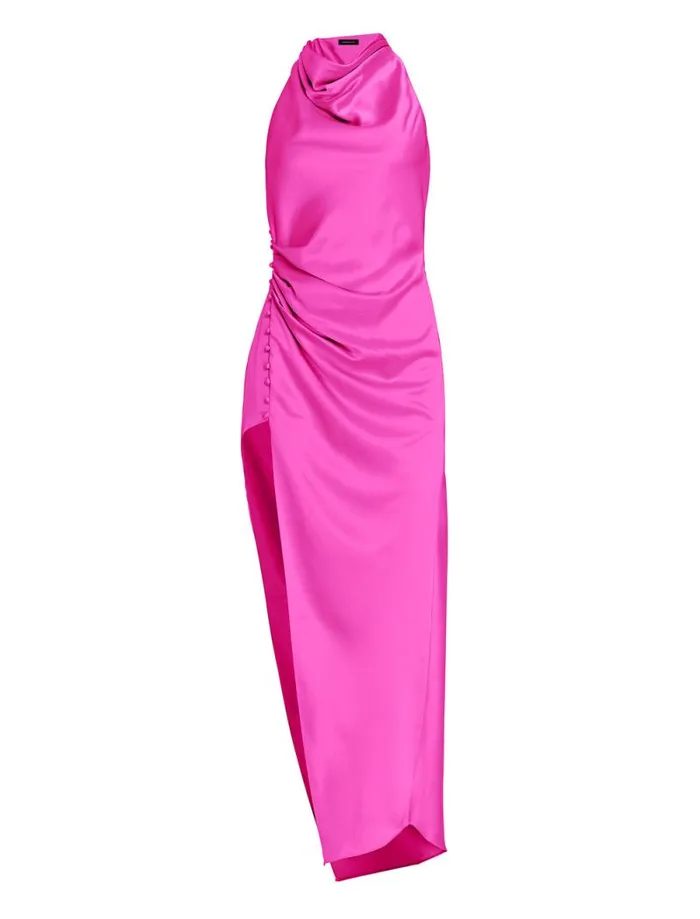 Women Keziah Draped Halter Gown Fuschia Pink BCBG Dresses Women Keziah Draped Halter Gown Fuschia Pink BCBG Dresses