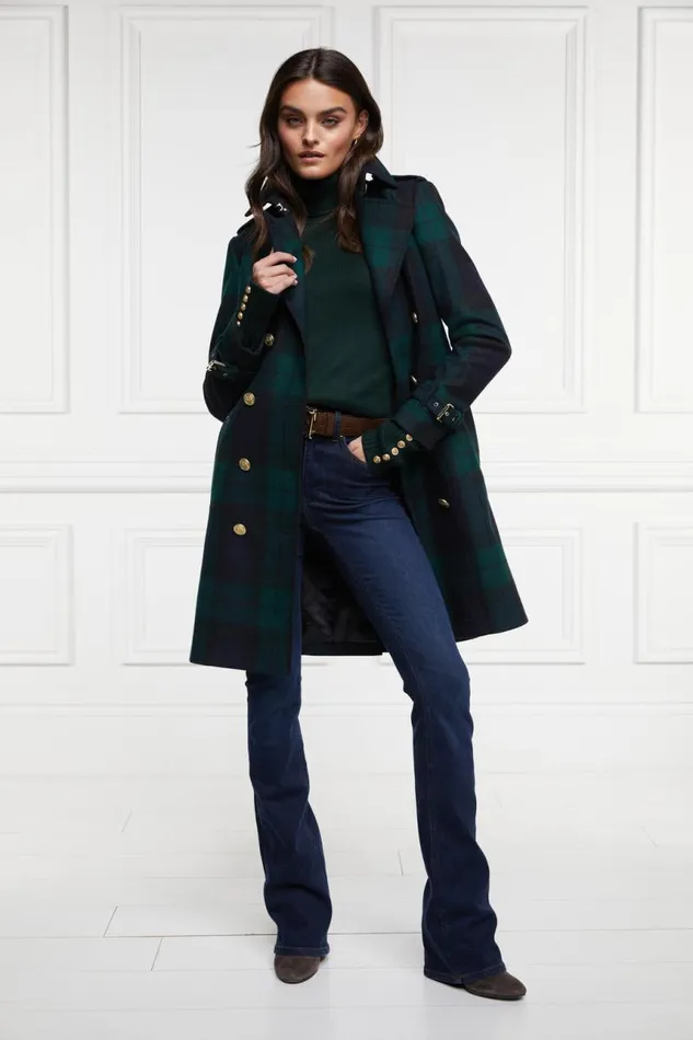 Women Knitwear Holland Cooper Chamonix Roll Neck Knit Emerald