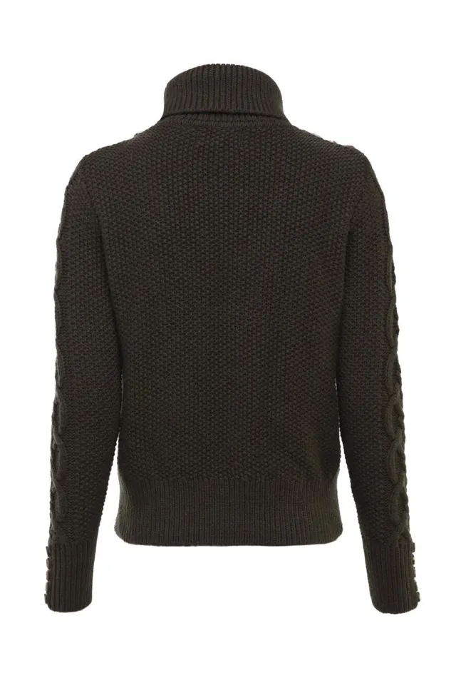 Women Knitwear Holland Cooper Cortina Roll Neck Knit Fern Green Women Knitwear Holland Cooper Cortina Roll Neck Knit Fern Green