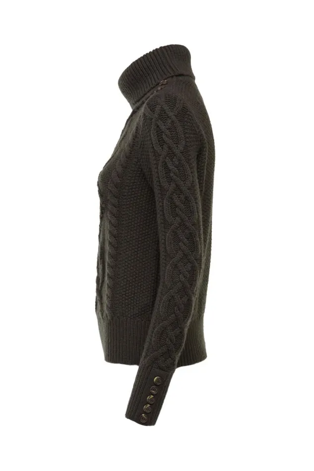 Women Knitwear Holland Cooper Cortina Roll Neck Knit Fern Green Women Knitwear Holland Cooper Cortina Roll Neck Knit Fern Green