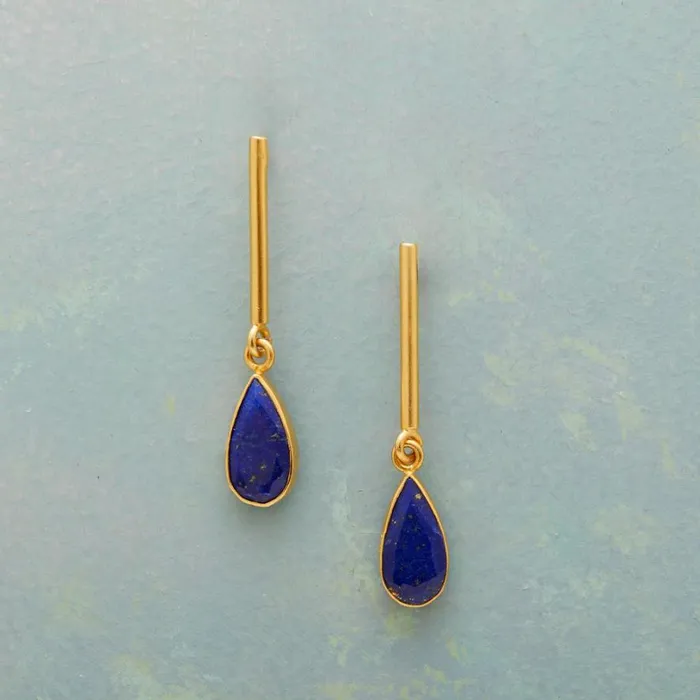 Women Lapis Teardrops Earrings Sundance Catalog Earrings
