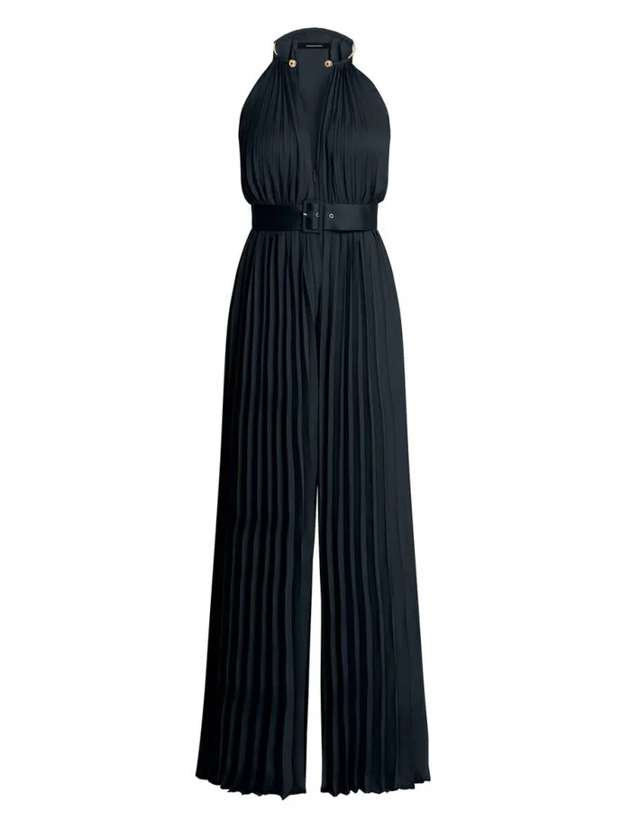 Women Libby Wide Leg Belted Jumpsuit Black BCBG Jumpsuits and Rompers Women Libby Wide Leg Belted Jumpsuit Black BCBG Jumpsuits and Rompers
