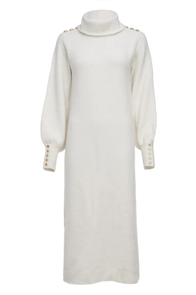 WomenLittle Dresses Holland Cooper Berkeley Roll Neck Dress Natural