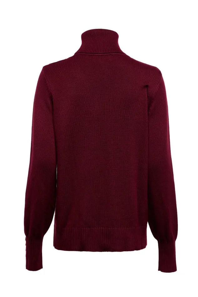 WomenLittle Knitwear Holland Cooper Chamonix Roll Neck Knit Wine