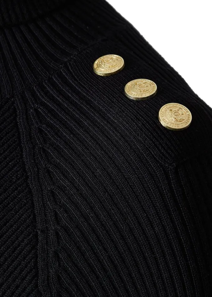 WomenLittle Knitwear Holland Cooper Kensington Midi Jumper Dress Black WomenLittle Knitwear Holland Cooper Kensington Midi Jumper Dress Black