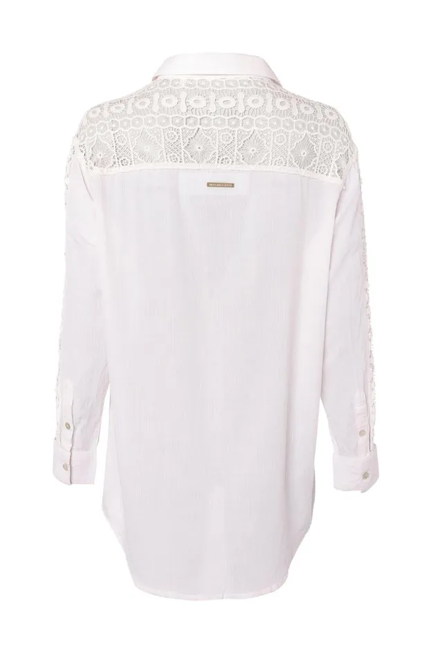 WomenLittle Shirts and Blouses Holland Cooper Oversized Cotton Lace Shirt Pink Stripe WomenLittle Shirts and Blouses Holland Cooper Oversized Cotton Lace Shirt Pink Stripe