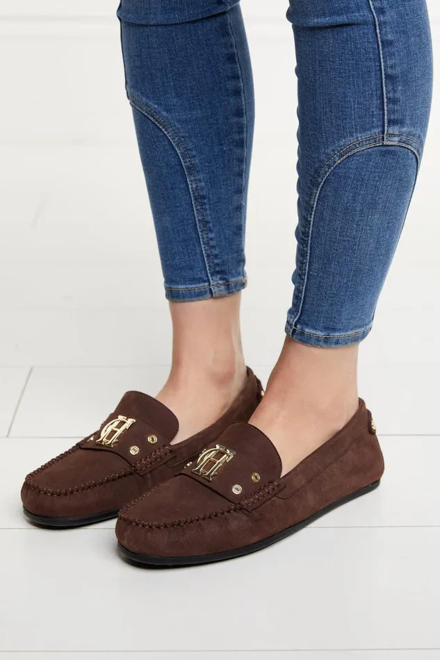 Women Loafers Holland Cooper The Driving Loafer Chocolate