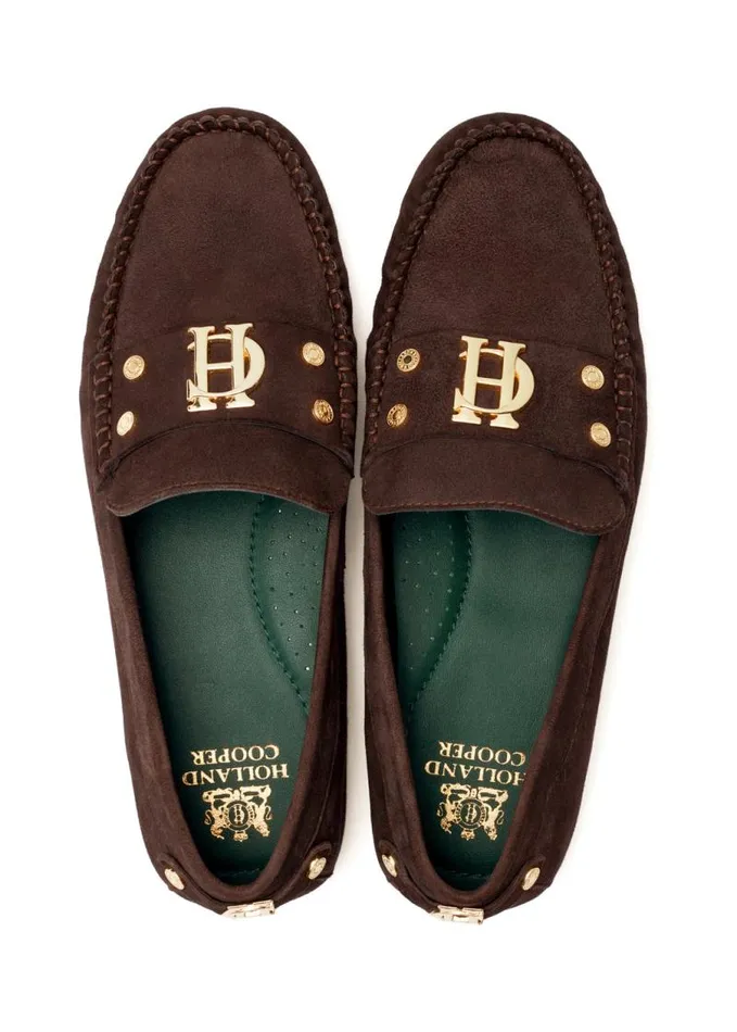 Women Loafers Holland Cooper The Driving Loafer Chocolate