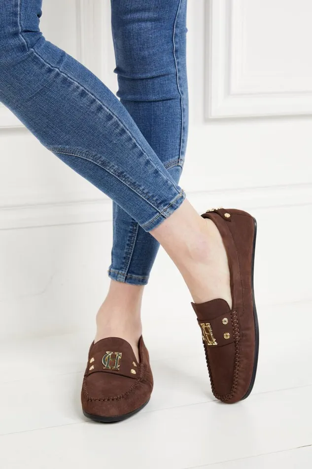 Women Loafers Holland Cooper The Driving Loafer Chocolate