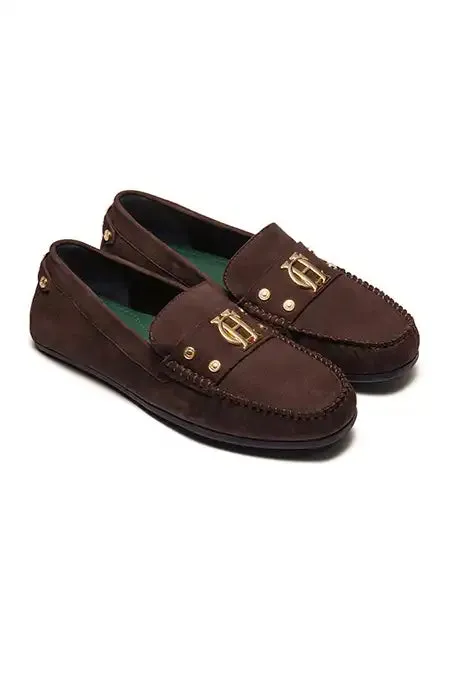 Women Loafers Holland Cooper The Driving Loafer Chocolate