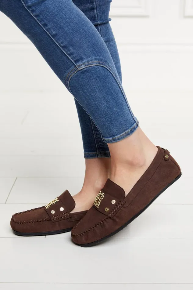 Women Loafers Holland Cooper The Driving Loafer Chocolate