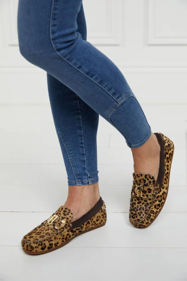Women Loafers Holland Cooper The Driving Loafer Leopard Pony Women Loafers Holland Cooper The Driving Loafer Leopard Pony