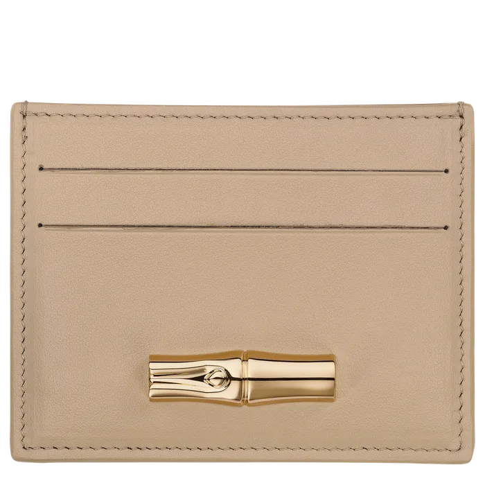 Women Longchamp Le Roseau Card holder Root Cardholders and Coin purses