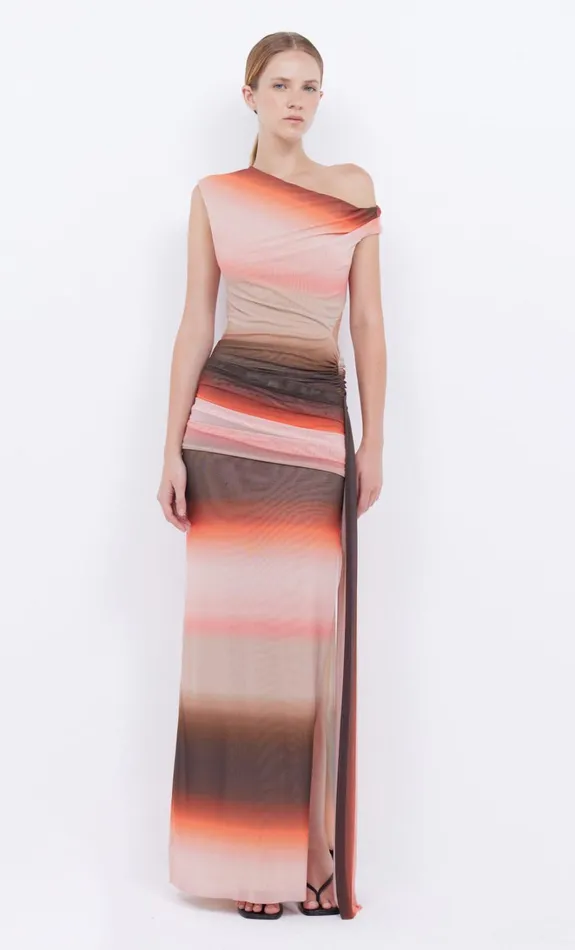 Women LOUNA ASYM DRESS 8211 CHOCPINK OMBRE Bec Bridge Maxi Dresses