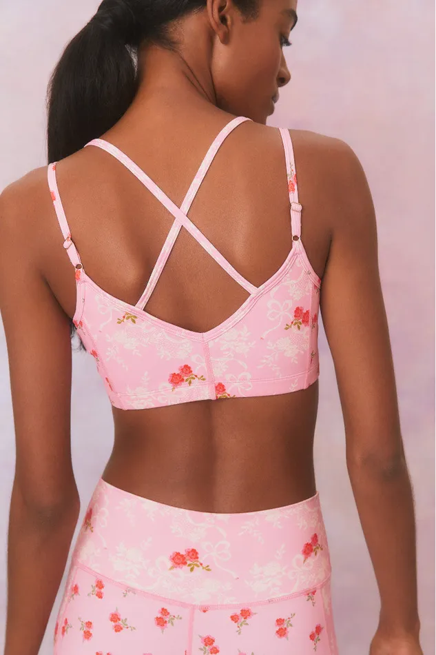 Women LoveShackFancy Active Aiden Sports Bra Rosy Romance