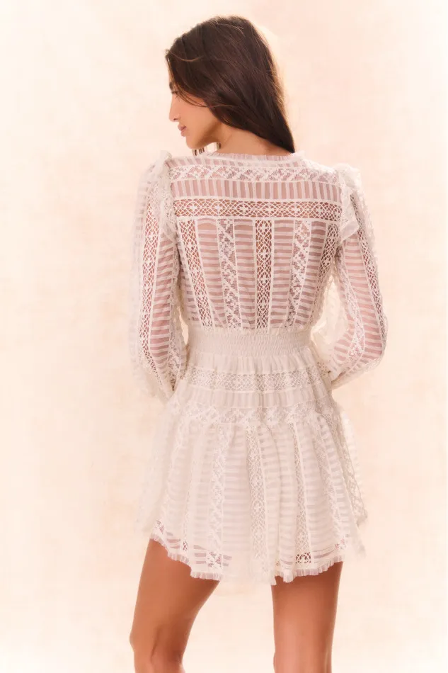 Women LoveShackFancy Dresses Alonsa Lace Cream