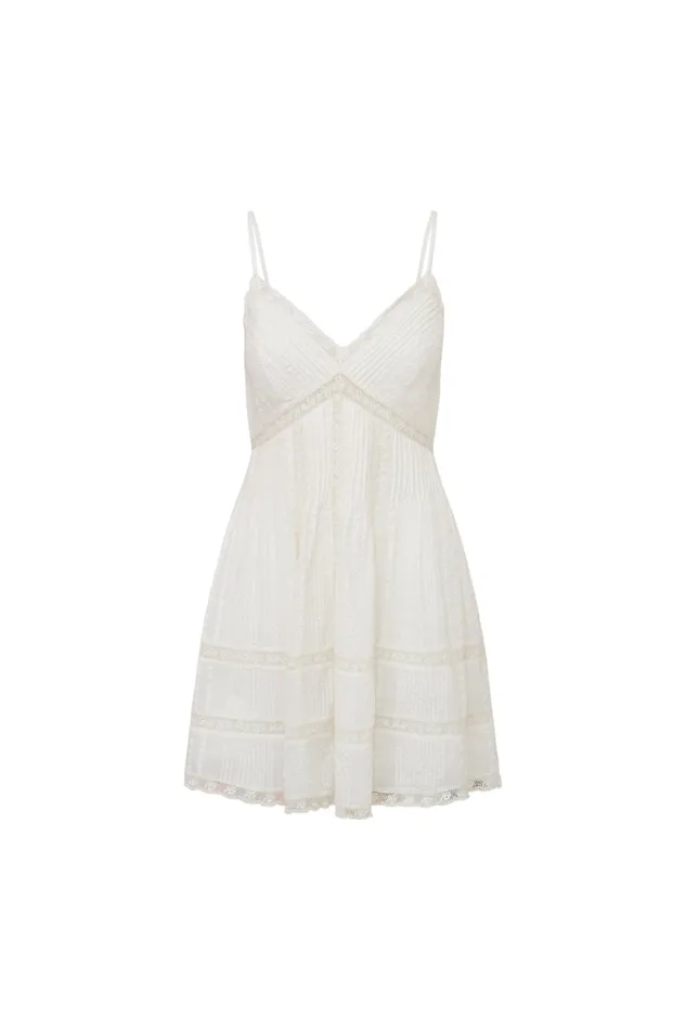 Women LoveShackFancy Dresses Docila Cotton Mini Dress White