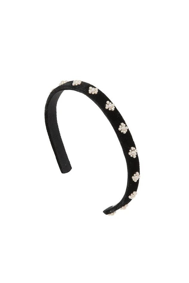 Women LoveShackFancy Hair Accessories Jennifer Behr Maggie Headband Black
