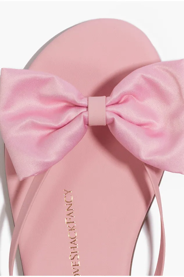 Women LoveShackFancy Swim Tkees Oversized Bow Sandals Pink