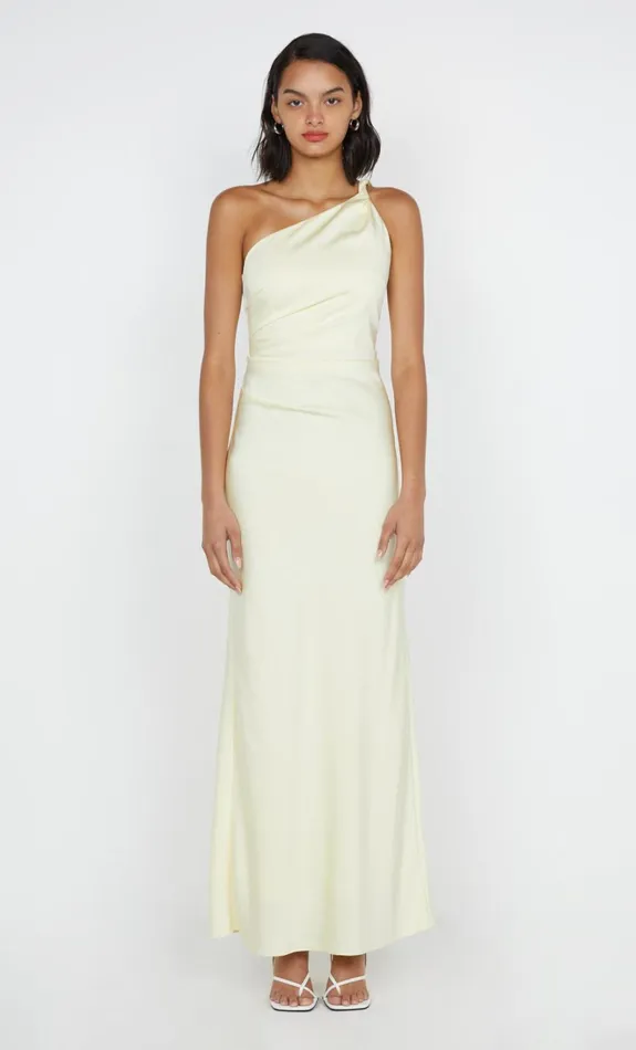 Women LUNETTA ASYM DRESS 8211 ICE YELLOW Bec Bridge Wedding Guest