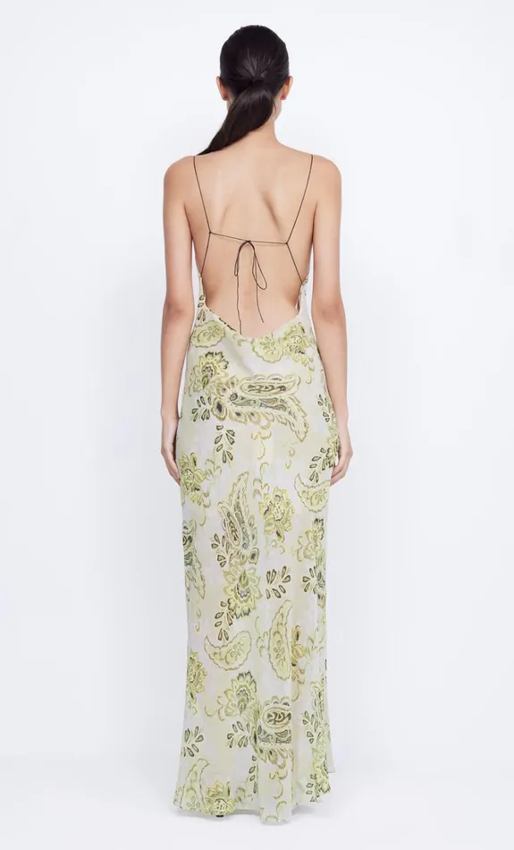 Women LYLOU MAXI DRESS 8211 LEMON PAISLEY Bec Bridge Wedding Guest