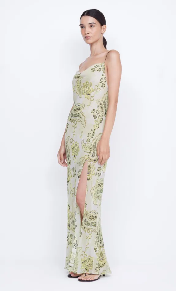 Women LYLOU MAXI DRESS 8211 LEMON PAISLEY Bec Bridge Wedding Guest