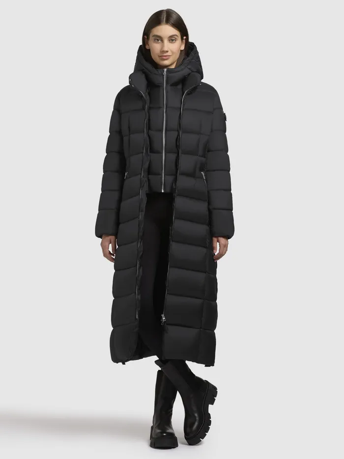 Women Mantel MALEE Schwarz Schwarz Quilted Coats KHUJO