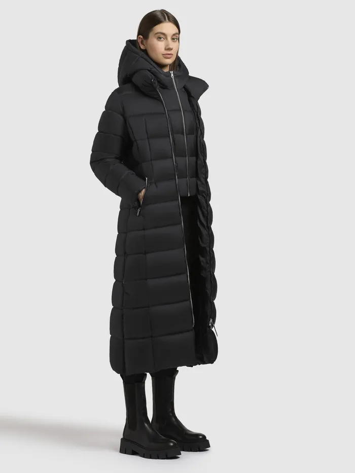 Women Mantel MALEE Schwarz Schwarz Quilted Coats KHUJO