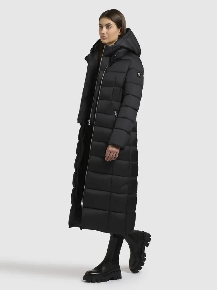 Women Mantel MALEE Schwarz Schwarz Quilted Coats KHUJO