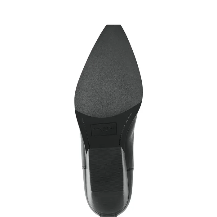 Women Marc Fisher Booties Pryce Western Bootie Black Leather