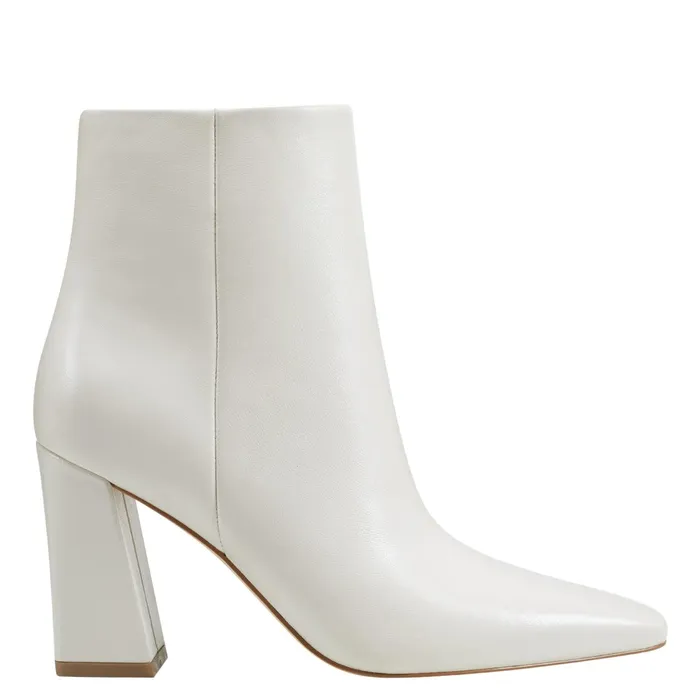 Women Marc Fisher Booties Yanara Heeled Bootie Chic Cream