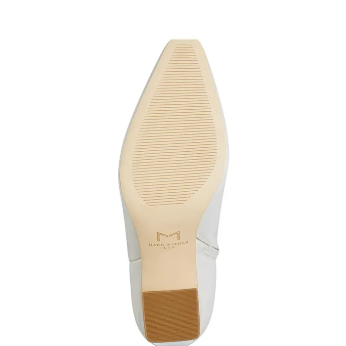Women Marc Fisher Booties Yanara Heeled Bootie Chic Cream