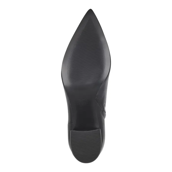 Women Marc Fisher Boots and Booties Jarli Pointy Ankle Bootie Black Leather