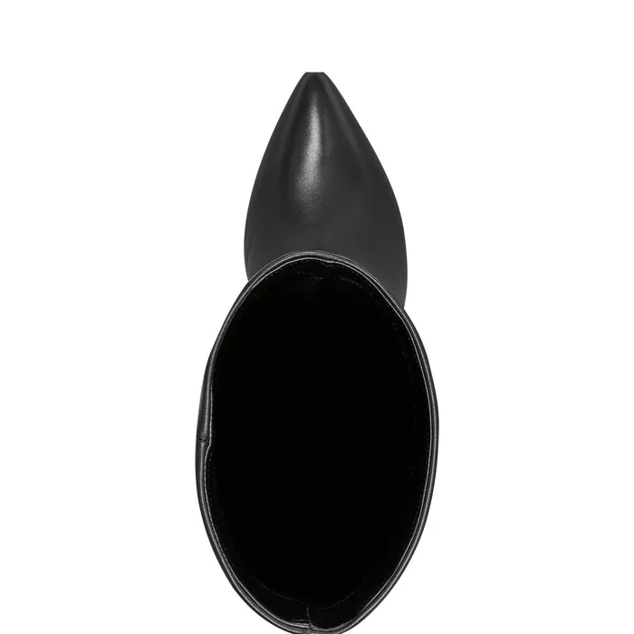Women Marc Fisher Boots and Booties Leina Block Heel Pointy Toe Dress Boot Black