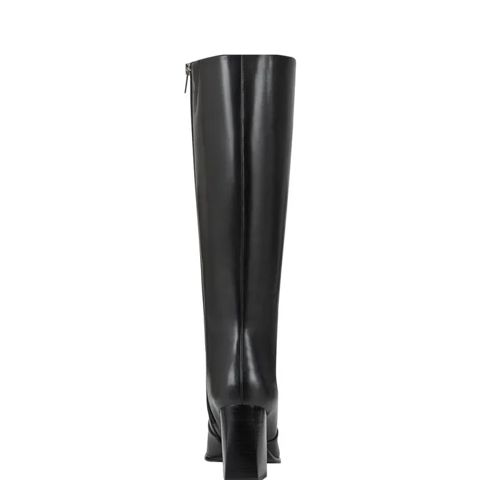 Women Marc Fisher Boots Dreeam Block Heeled Boot Black Leather