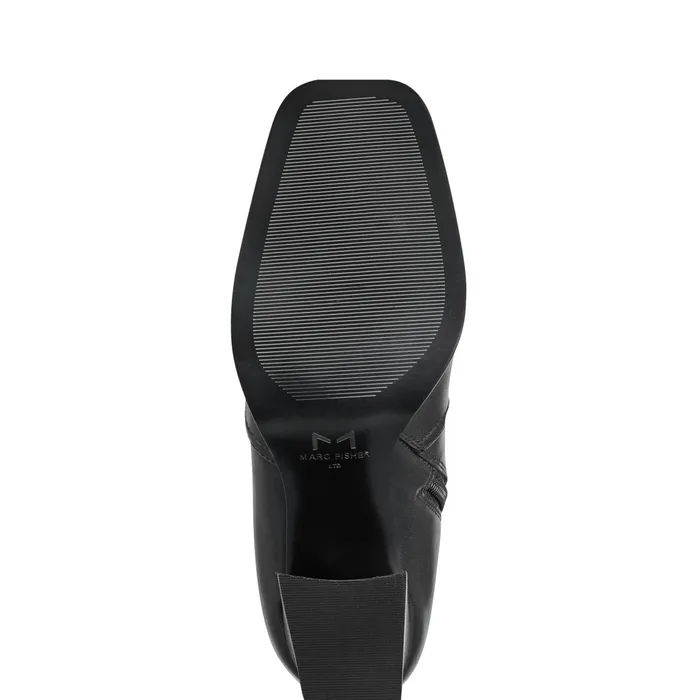 Women Marc Fisher Boots Dreeam Block Heeled Boot Black Leather