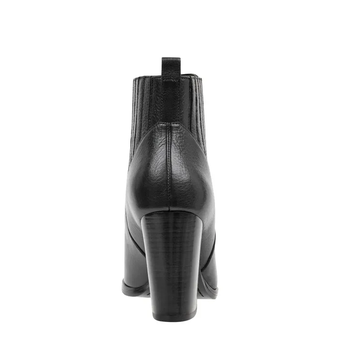 Women Marc Fisher Casual Boots Alva Pointy Toe Bootie Black Leather