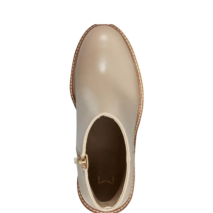 Women Marc Fisher Casual Boots Haleena Round Toe Bootie Nude