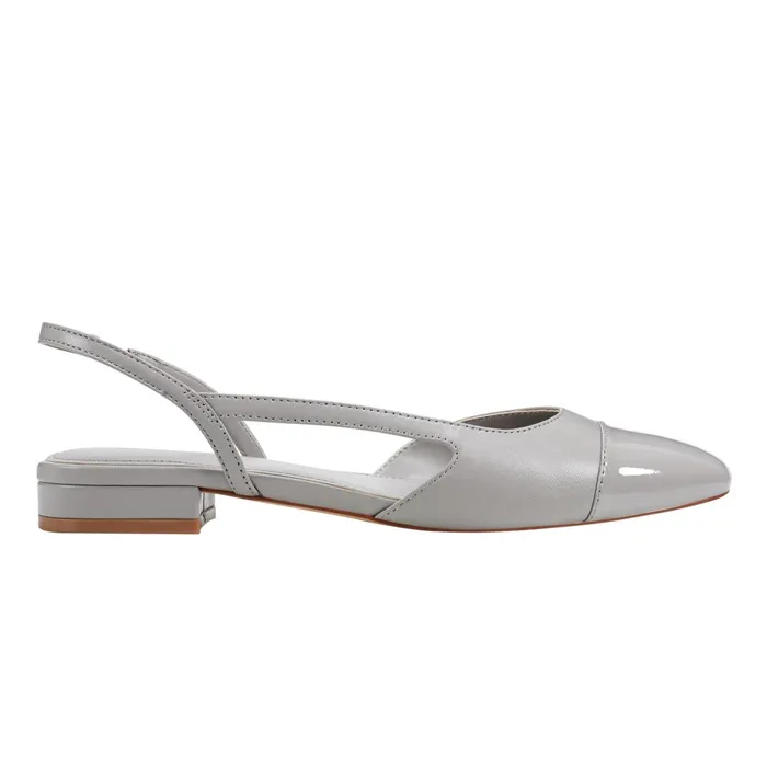 Women Marc Fisher Loafers and Flats Dela Closed Toe Slingback Dress Flat Light Grey