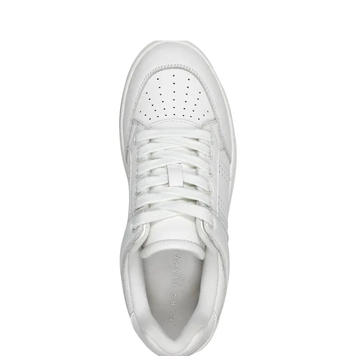 Women Marc Fisher Loafers and Flats Flynnt Laceup Sneaker White