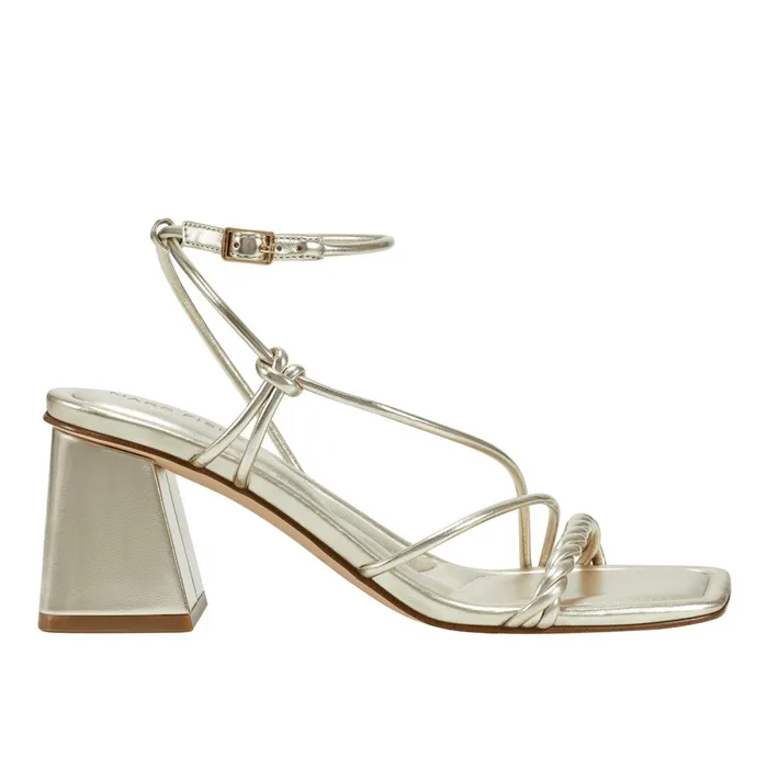 Women Marc Fisher Sandals Meggiane Block Heel Sandal Platino