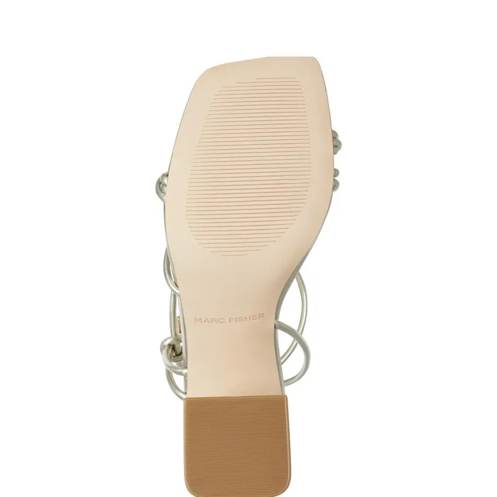 Women Marc Fisher Sandals Meggiane Block Heel Sandal Platino