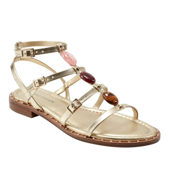 Women Marc Fisher Sandals Yessah Gladiator Sandal Platino