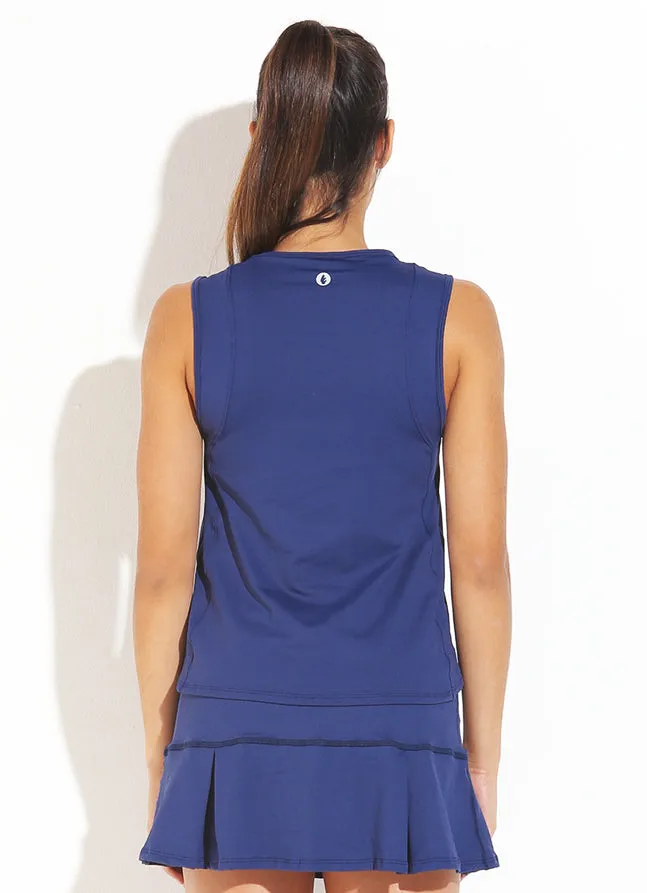 Women Match Tank Navy Dona Jo Tank Tops