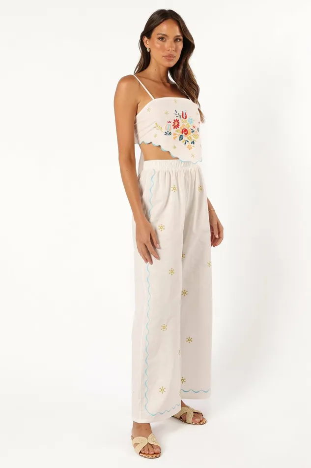 Women Matching Sets Petal and Pup Elizabeth Pant Set Off White