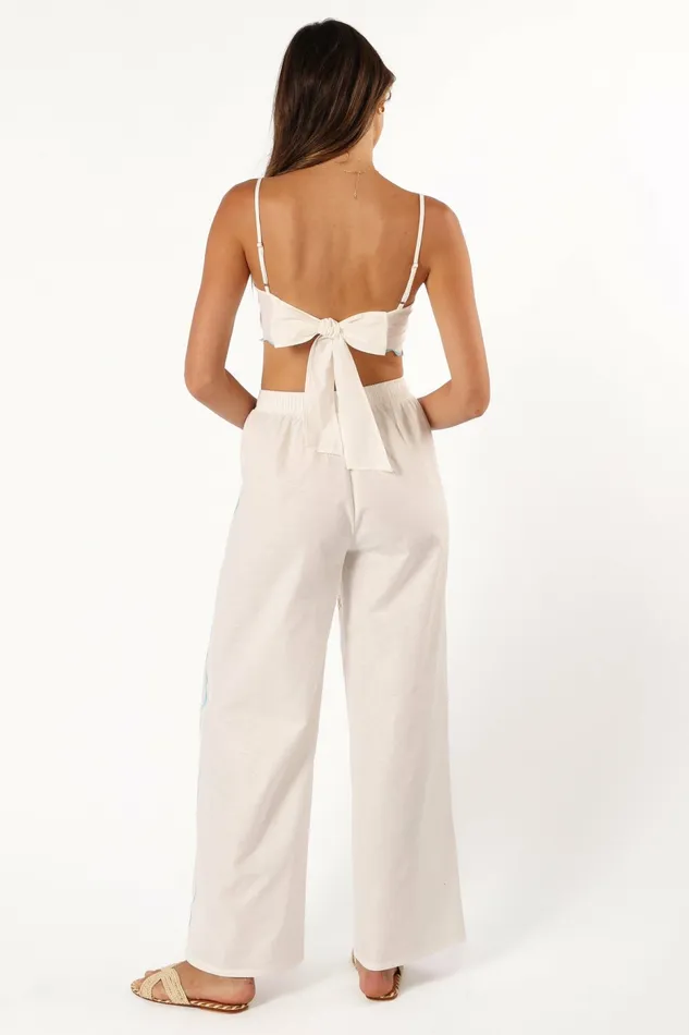 Women Matching Sets Petal and Pup Elizabeth Pant Set Off White