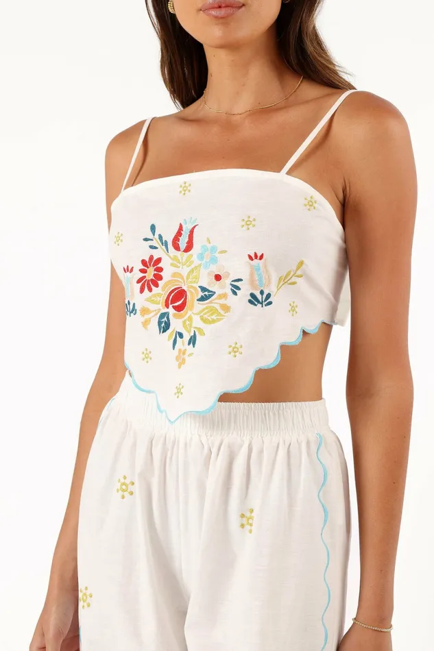 Women Matching Sets Petal and Pup Elizabeth Pant Set Off White